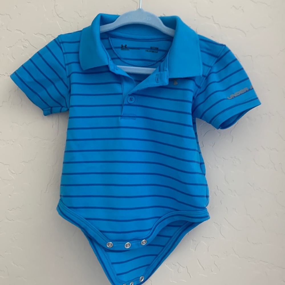 9-12 Mo- Under Armour Boys' Logo Polo Bodysuit